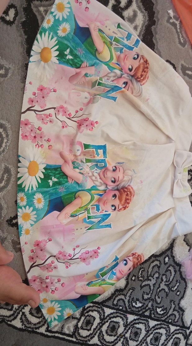 Beyaz Baskılı Kız Çocuk Etek - Görsel 5