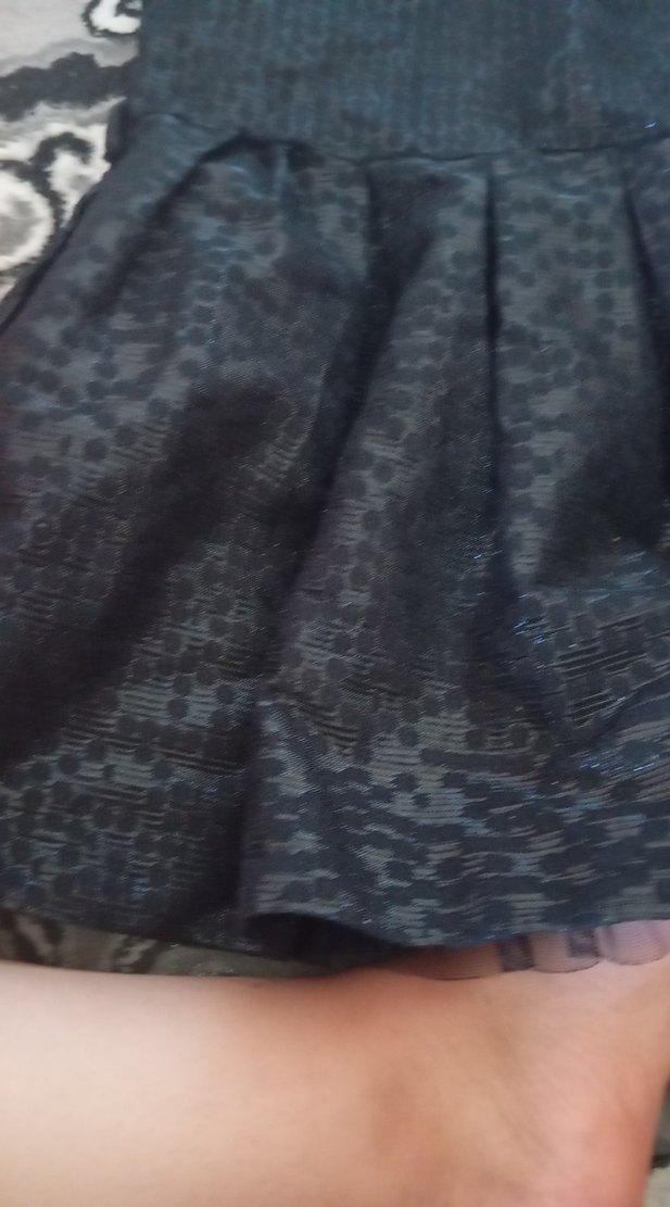 Siyah Yılan Desenli kiz cocuk elbise - Görsel 4