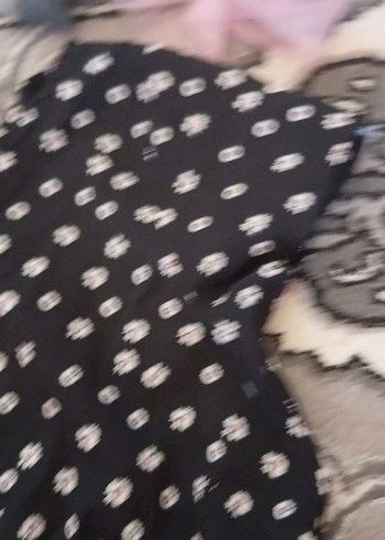 Puantiye Desenli Siyah kisa elbise kiz cocuk - Görsel 5