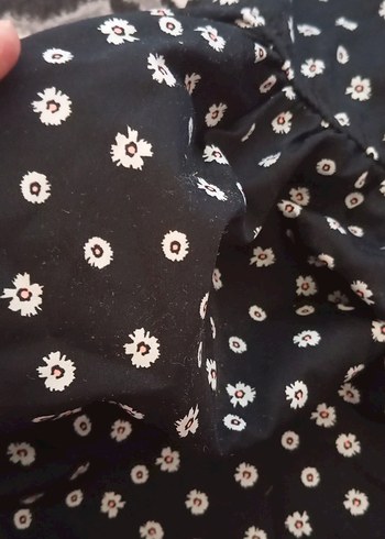 Puantiye Desenli Siyah kisa elbise kiz cocuk - Görsel 4