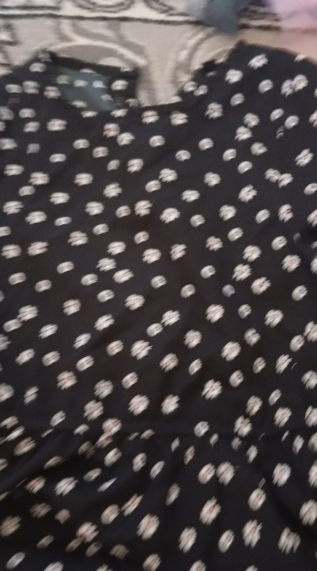 Puantiye Desenli Siyah kisa elbise kiz cocuk - Görsel 3