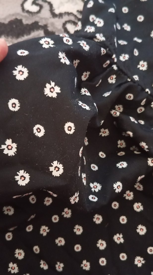 Puantiye Desenli Siyah kisa elbise kiz cocuk - Görsel 4