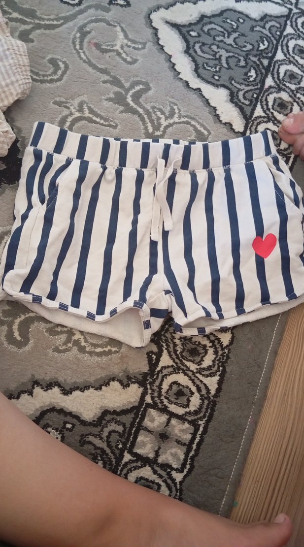 Çizgili kiz cocuk sort - Görsel 2