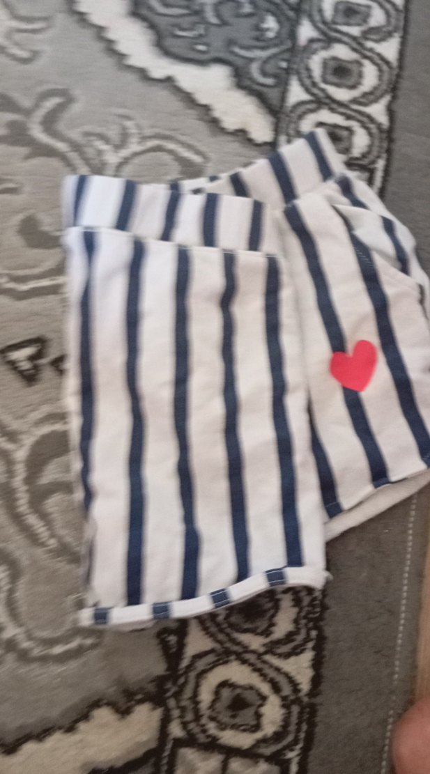 Çizgili kiz cocuk sort - Görsel 3