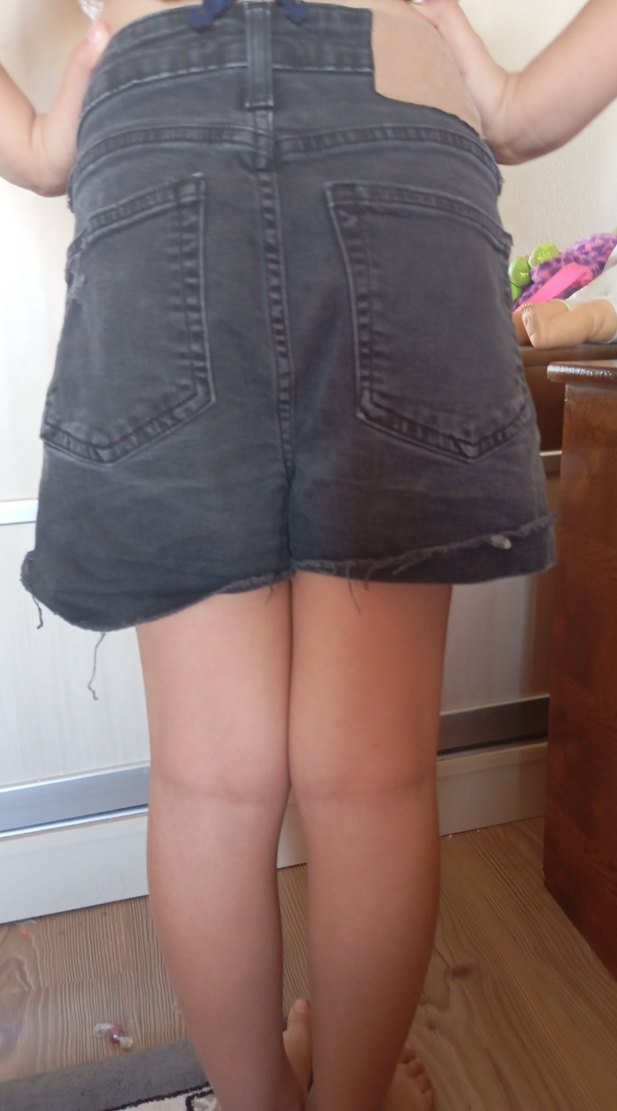 Siyah Düğmel kiz cocuk sort - Görsel 4