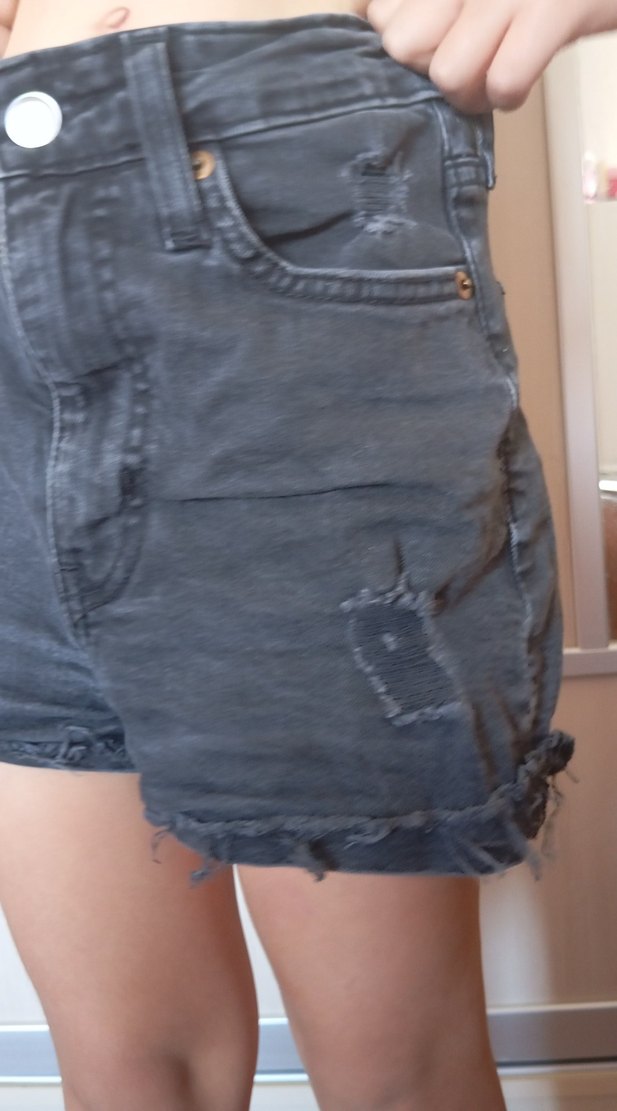 Siyah Düğmel kiz cocuk sort - Görsel 5