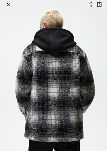 Gri Düğmeli Uzun Kollu Erkek Ceket - Görsel 2