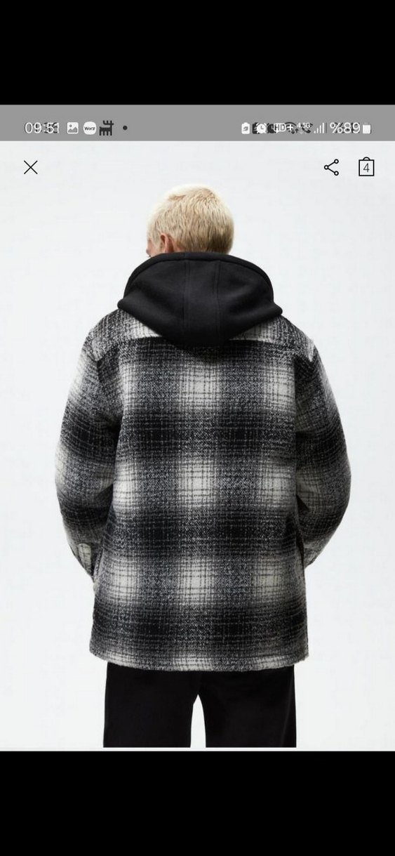 Gri Düğmeli Uzun Kollu Erkek Ceket - Görsel 2