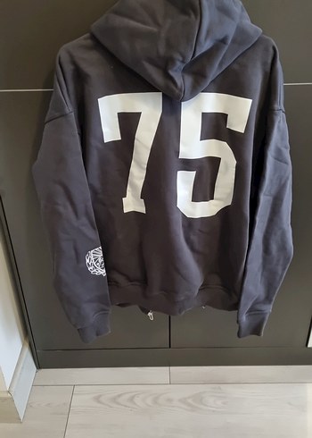 Gri Fermuarlı Kapüşonlu Erkek Sweatshirt - Görsel 3