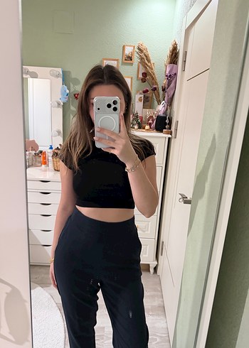 Siyah Dar Kesim Kadın Cigarette Pantolon - Görsel 3