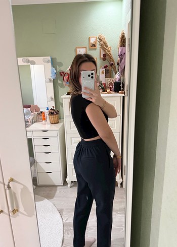 Siyah Dar Kesim Kadın Cigarette Pantolon - Görsel 4