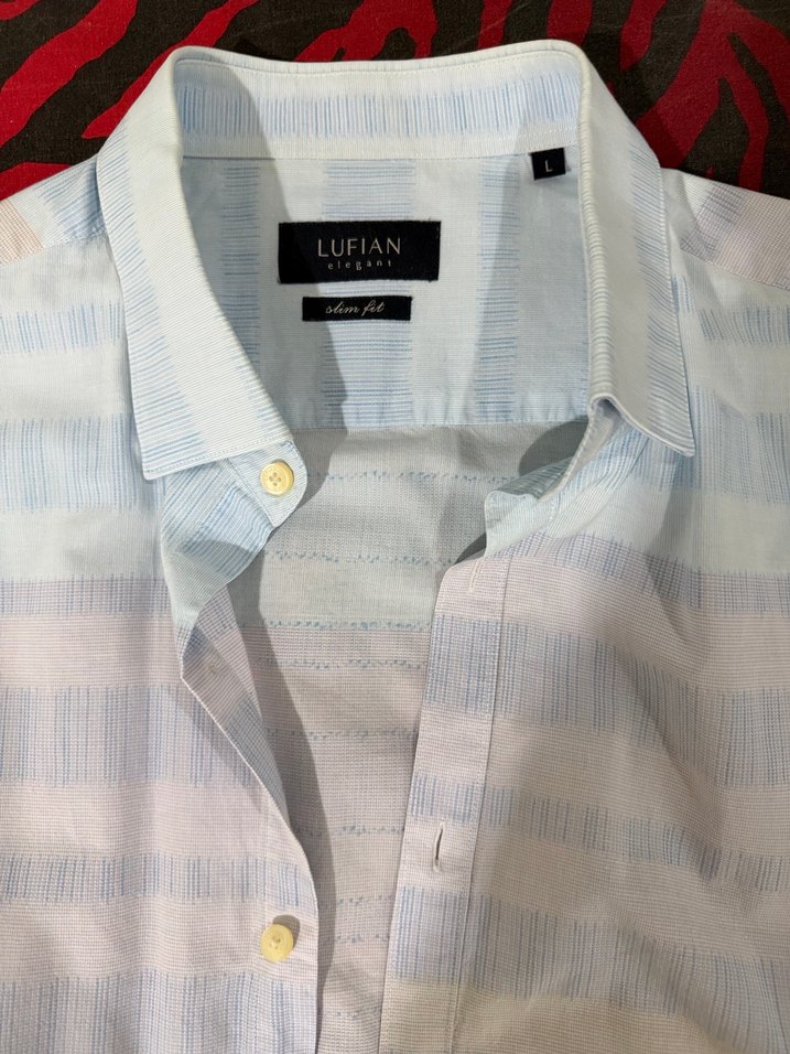 Erkek Gri Pamuklu  Gömlek - Görsel 4