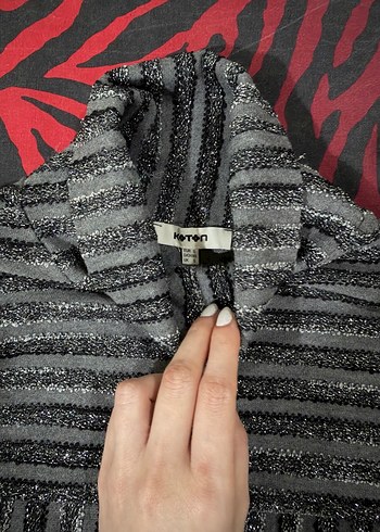 Gri Yarım Balıkçı Yaka Kadın Triko Kazak - Görsel 7