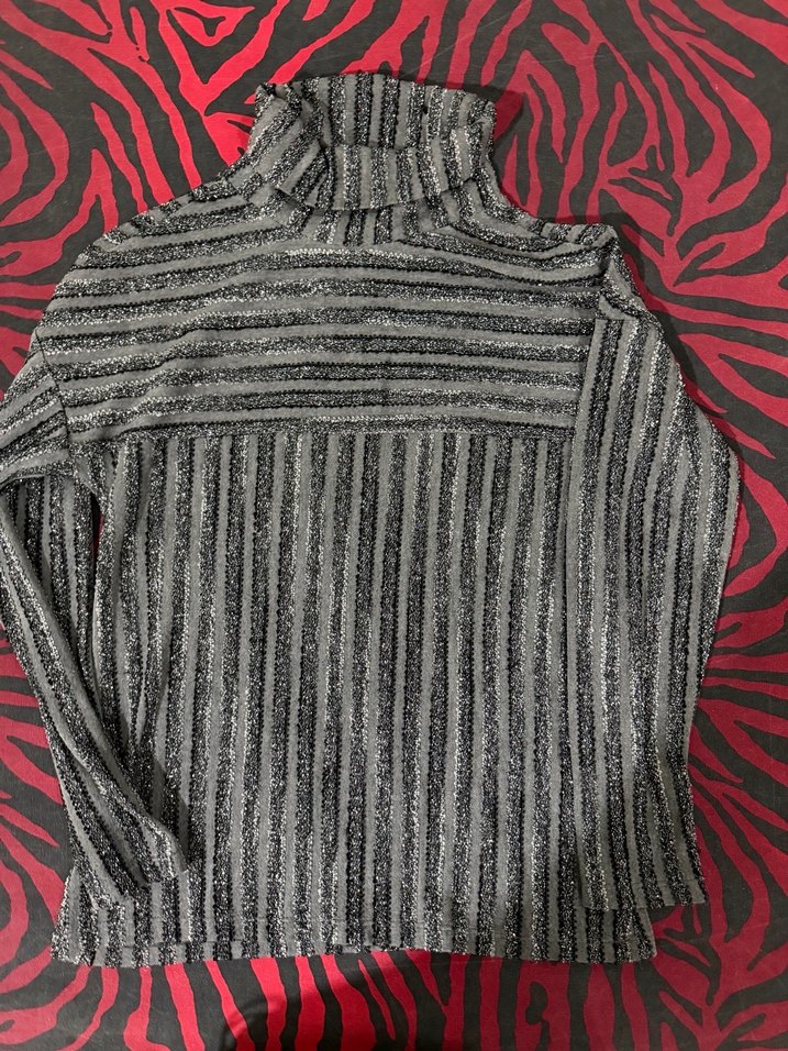 Gri Yarım Balıkçı Yaka Kadın Triko Kazak - Görsel 5