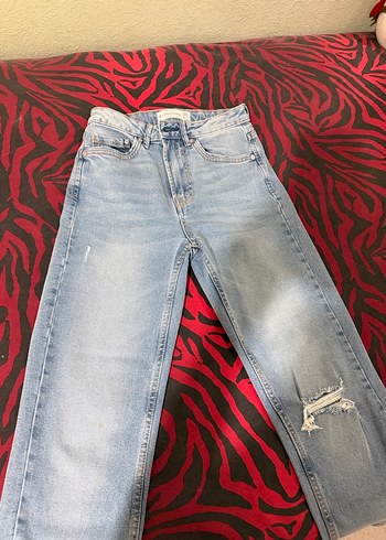 Günlük Siyah Rahat Kesim Kadın Kot Pantolon - Görsel 5