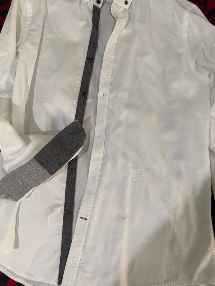 Beyaz Pamuklu Ofis Gömleği - Görsel 5