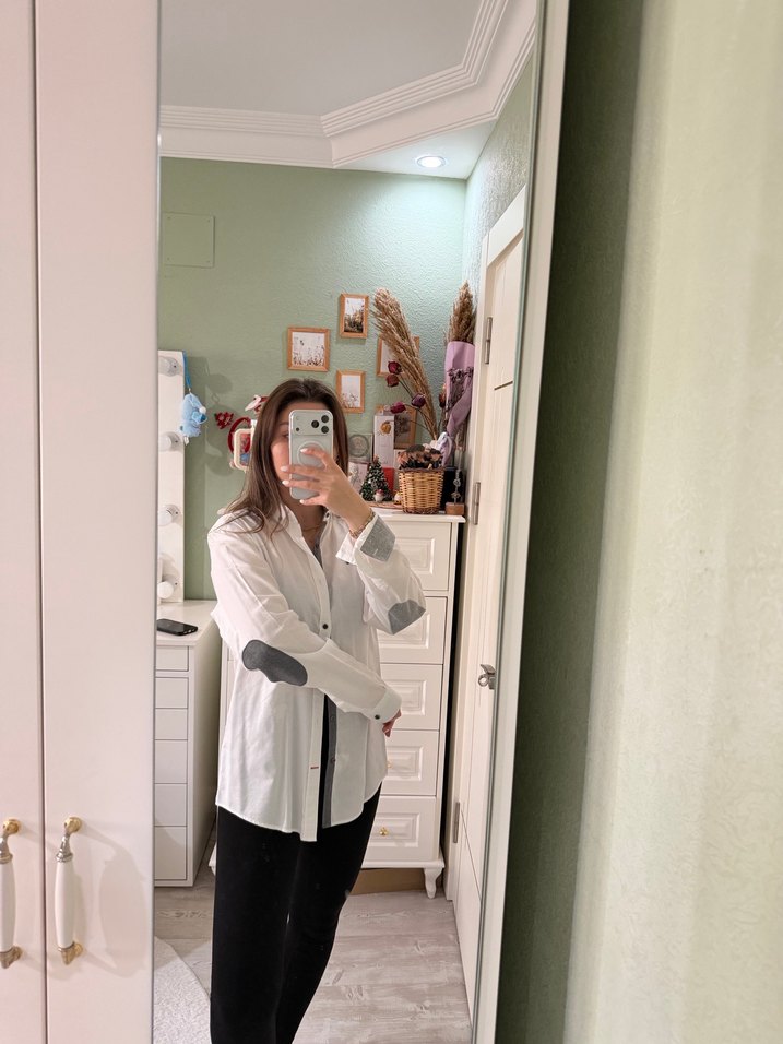 Beyaz Pamuklu Ofis Gömleği - Görsel 2