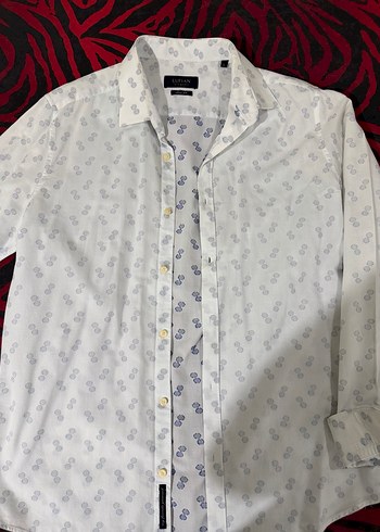 Bol Kesim, Uzun Kollu, Bağlamalı Desenli Gömlek - Görsel 6