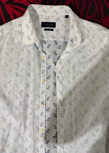 Bol Kesim, Uzun Kollu, Bağlamalı Desenli Gömlek - Görsel 4