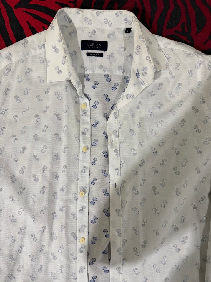 Bol Kesim, Uzun Kollu, Bağlamalı Desenli Gömlek - Görsel 4