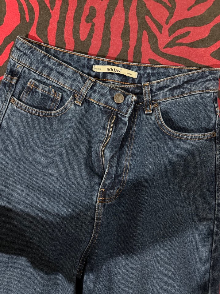 Kadın Koyu Kahverengi Bol Kesim Denim Pantolon - Görsel 5