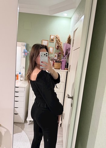 Siyah Straplez Düğmeli Gotik Kadın Bluz - Görsel 3