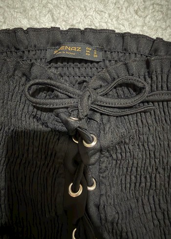 Siyah Straplez Düğmeli Gotik Kadın Bluz - Görsel 7