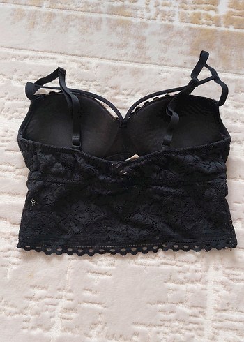 Penti Siyah Dantelli Strappy Bralet