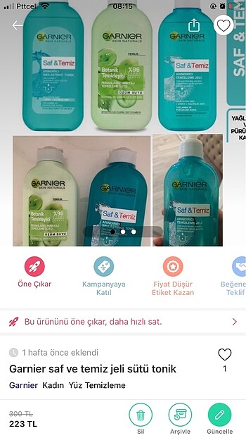 garnier temizleme