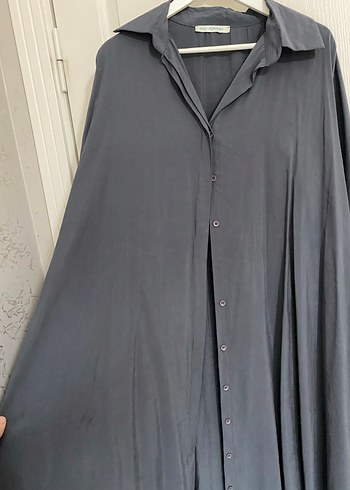 Tensel uzun gömlek elbise - Görsel 4