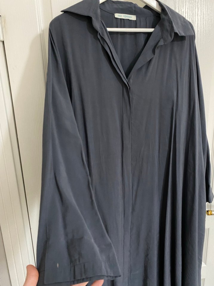 Tensel uzun gömlek elbise - Görsel 2