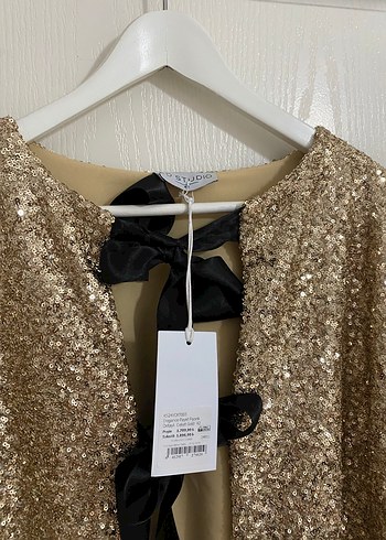 Kadın parlak pullu ceket - Görsel 4