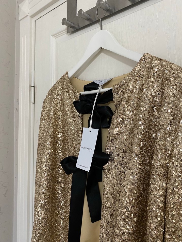 Kadın parlak pullu ceket - Görsel 3