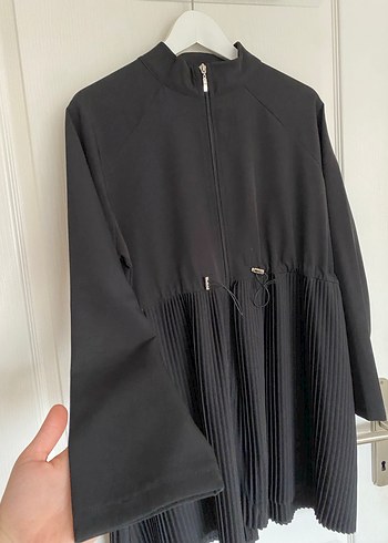 Piliseli Siyah Uzun Kollu Kadın Tunik - Görsel 4