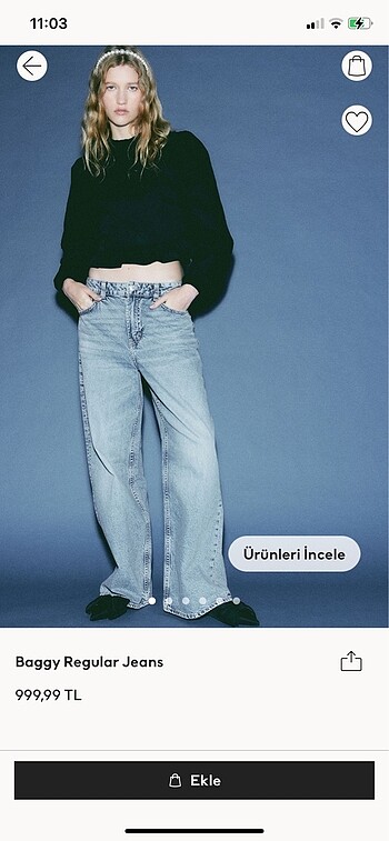 H&M Wide leg jean