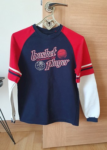 Kırmızı Baskılı Erkek Sweatshirt