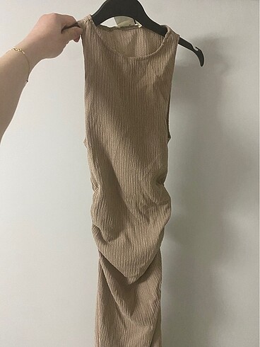 Pull and Bear Pull and bear yanı büzgülü elbise