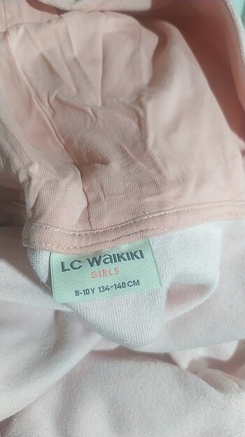 9 Yaş Beden pembe Renk Simli fermuarlı kapüşonlu sweatshirt