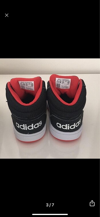 21 Beden siyah Renk Adidas Spor Ayakkabı