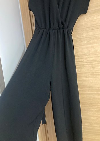 Siyah V Yaka Kadın Tulum - Görsel 3