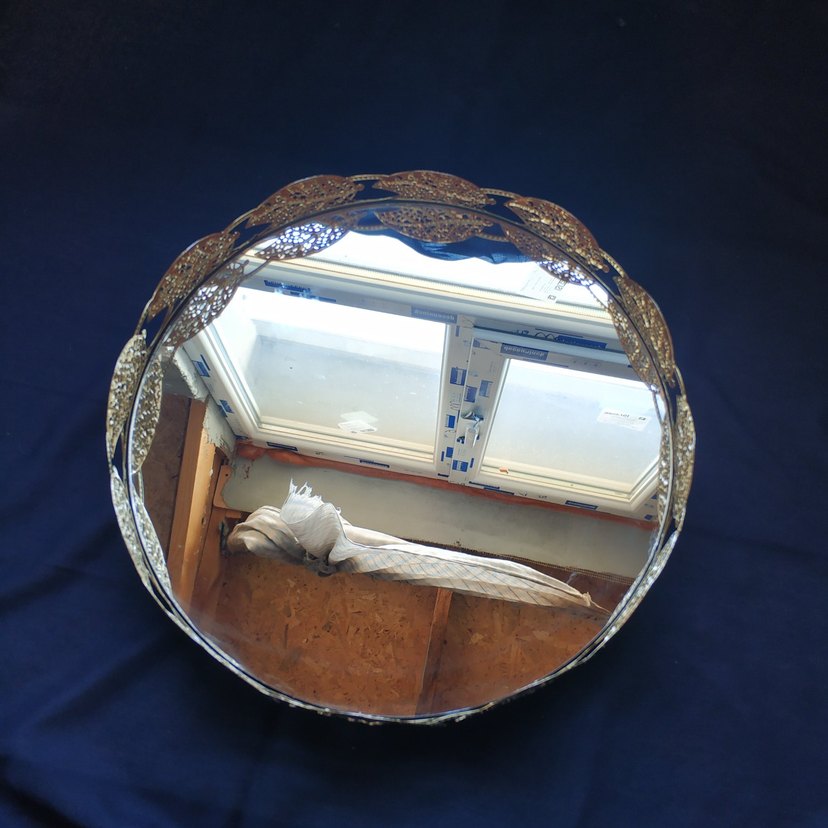 30cm Aynalı Gold Tepsi - Görsel 5