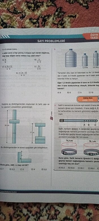 Tyt matematik problemler soru Bankası