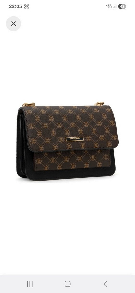 Pierre Cardin Kahverengi Zincir Detaylı Omuz Çantası - Görsel 4