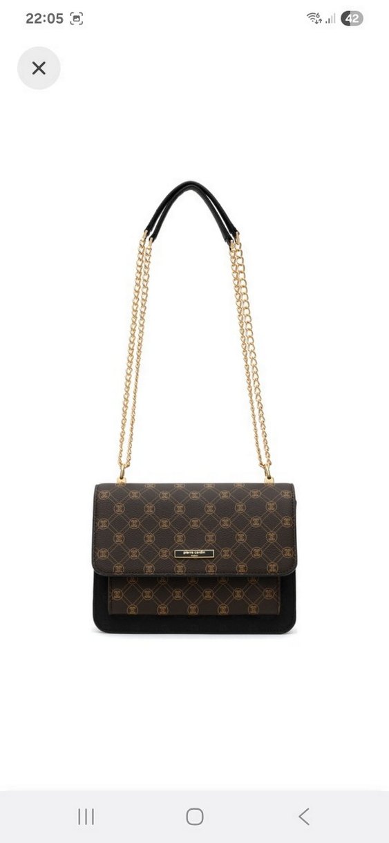 Pierre Cardin Kahverengi Zincir Detaylı Omuz Çantası - Görsel 2