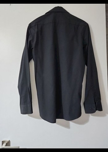 Siyah Uzun Kollu Erkek Gömlek - Görsel 3