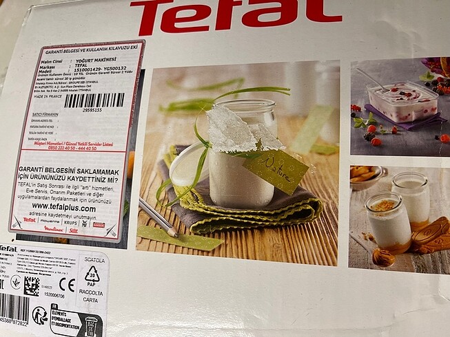  Beden Tefal yoğurtçum 1510001429 model