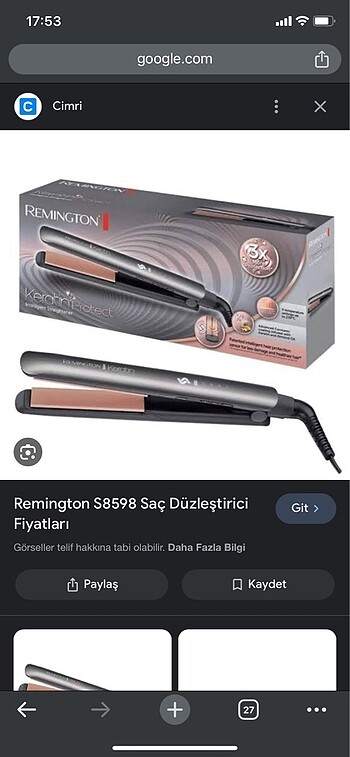 Remington Saç düzlestiricisi