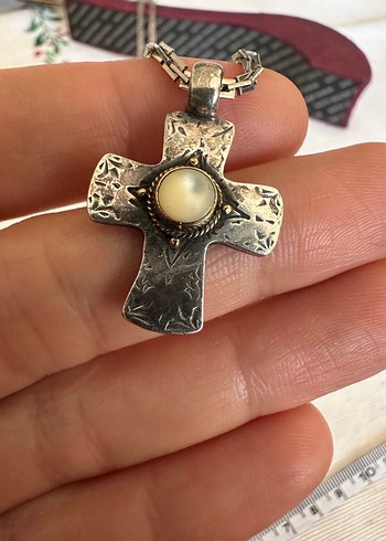 Vintage Bohem gümüş, altın detaylı hac - Görsel 2