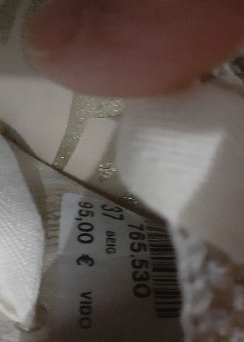 İnci İşlemeli Bej Dolgu Topuklu Espadril - Görsel 3