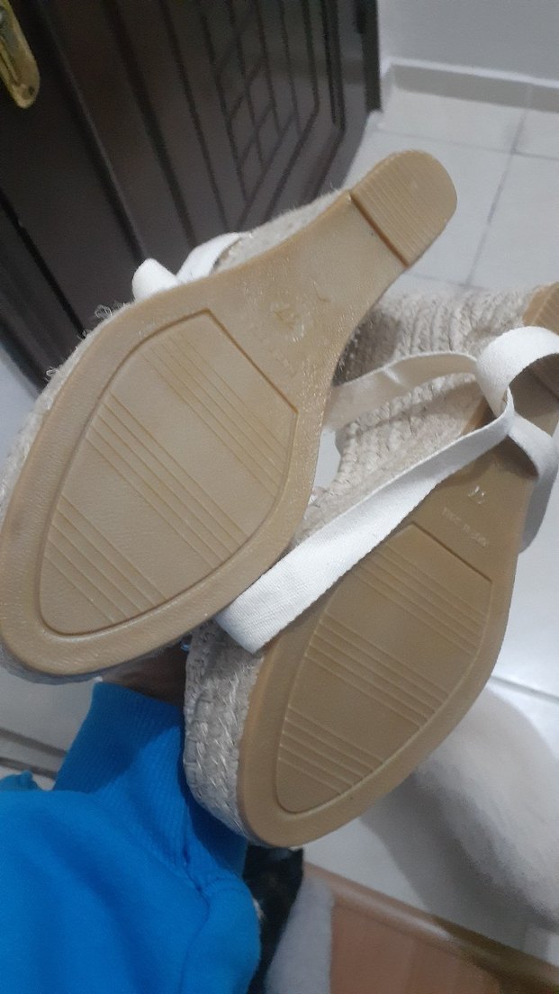 İnci İşlemeli Bej Dolgu Topuklu Espadril - Görsel 4